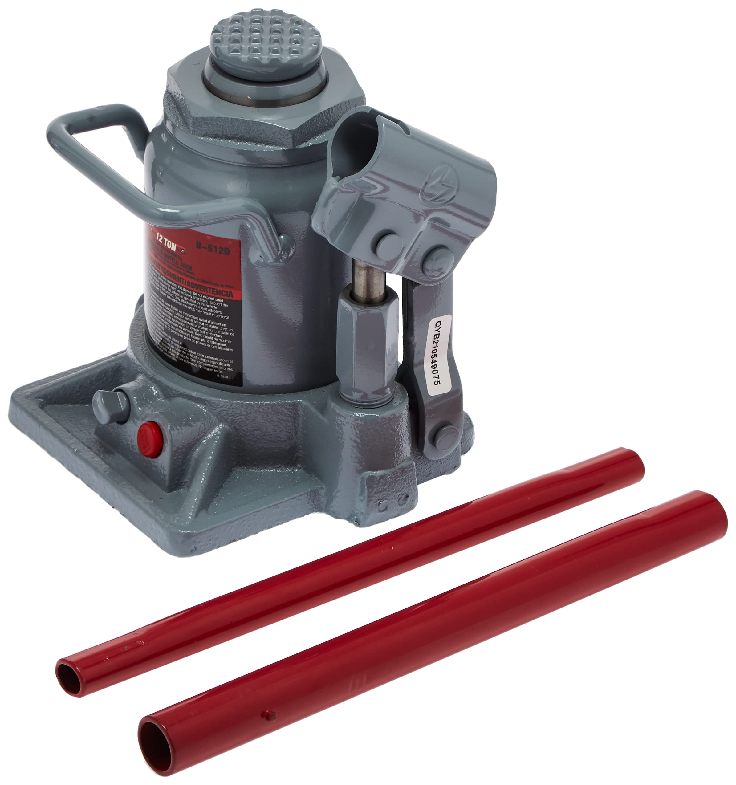 Photo 1 of Pro-Lift B-S12D Grey Hydraulic Bottle Jack - 12 Ton Capacity