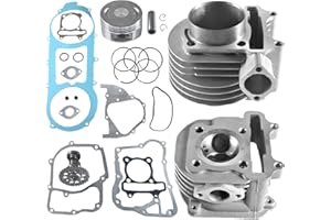 GOIRTUTSS 61mm Big Bore Cylinder Kit Upgrade GY6 150cc Engine to 170cc-180cc for 152QMI 157QMJ Engine Jog50-100 CN/CF250 moto other Chinese Scooter Moped ATV Go Kart Quad
