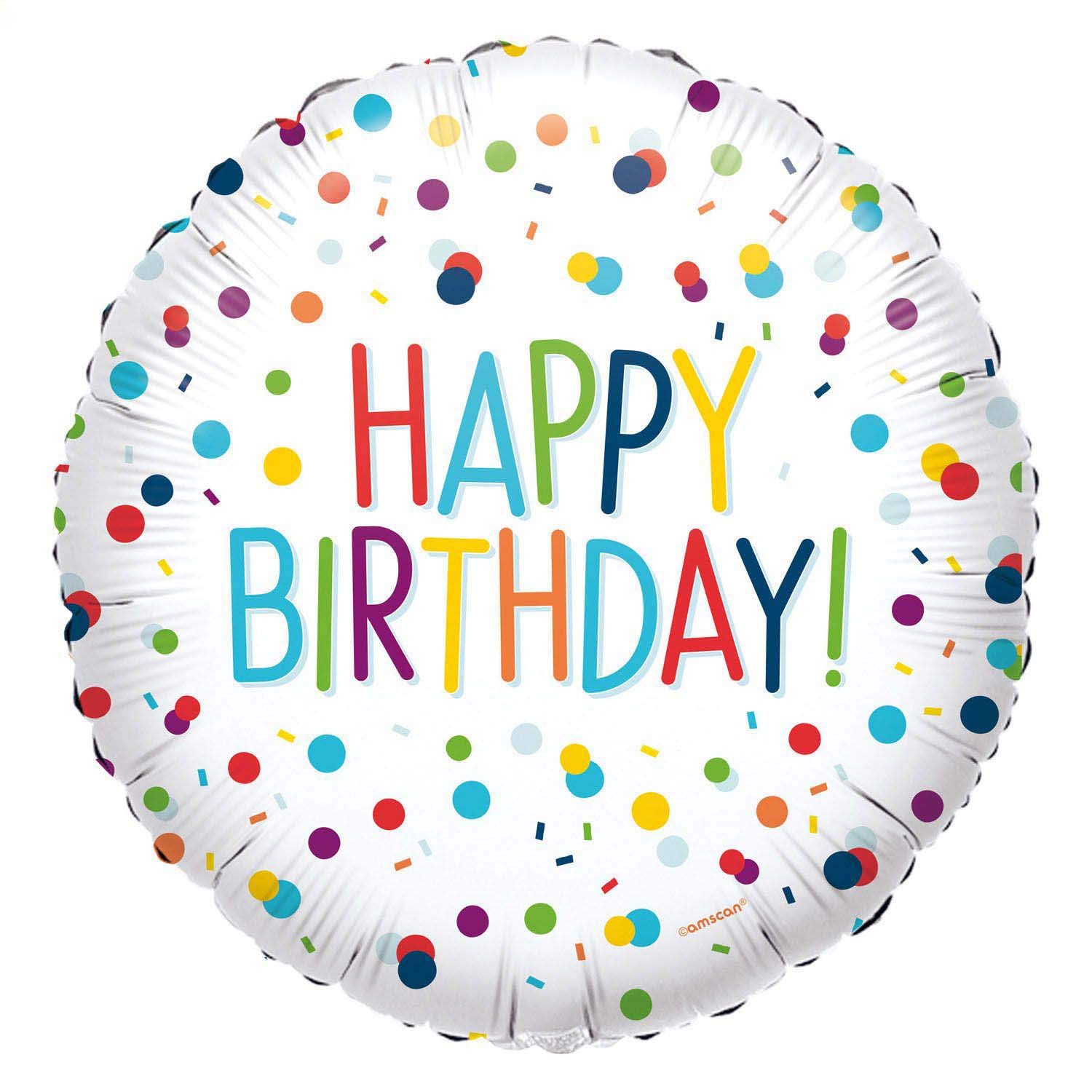 (PKT) Confetti Birthday Standard HX Foil Balloon — image 1