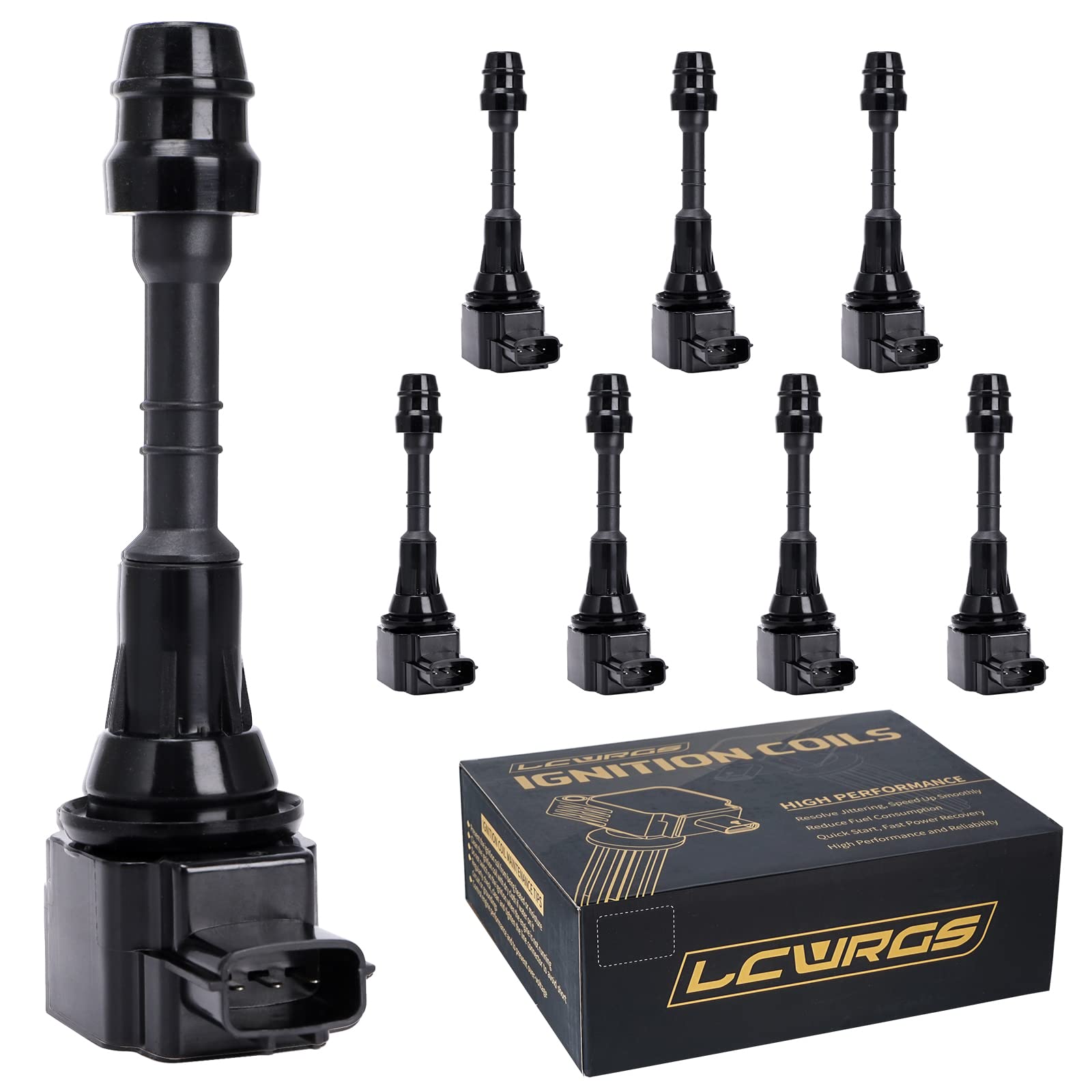 Photo 1 of Set of 8 Ignition Coil Pack Fits for 5.6 V8 2004 2005 2006 Nissan Titan Truck, 2005 2006 Nissan Armada, 2004-2006 Infiniti QX56, 2004 Nissan Pathfinder Replaces UF510 C1483