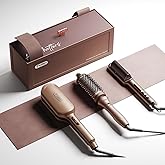 TYMO Limited Edition Styling Set - Include TYMO ROVY Hair Crimper Wave Curling Iron & Ring Plus Straightener Brush & STYLUX Thermal Brush, 3 in 1 Ionic Hair Curler Tool Set for Women