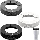 Shupakul 3 Pcs Ice Coffee Silicone Ring,Reusable Silicone Ring for 30oz Tumbler Diameter 3.9-4 Inch,Black White Grey Iced Cup Sleeve Ring for Cold Drinks Tumbler Cup Accessories