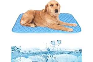 NAMOTEK Washable Dog Cooling Mat Ice Silk Cooling Mat for Pet Self Cooling Pad Blanket Dog Cooling Pad 40" Lx27 Wx0.48 Th