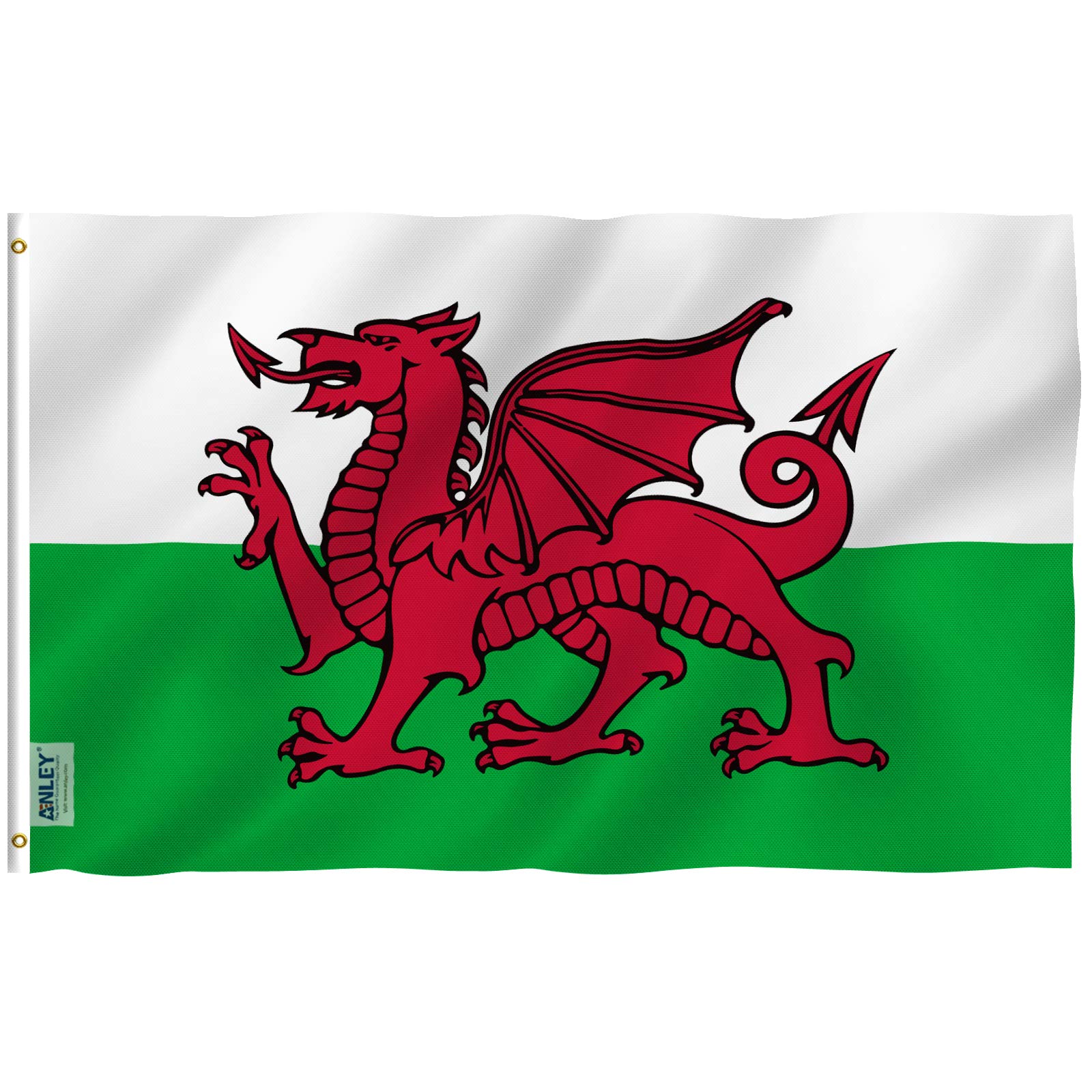 ANLEY Fly Breeze 3x5 Foot Wales Flag - Vivid Color and UV Fade Resistant - Canvas Header and Double Stitched - Welsh National Flags Polyester with Brass Grommets 3 X 5 Ft — image 1
