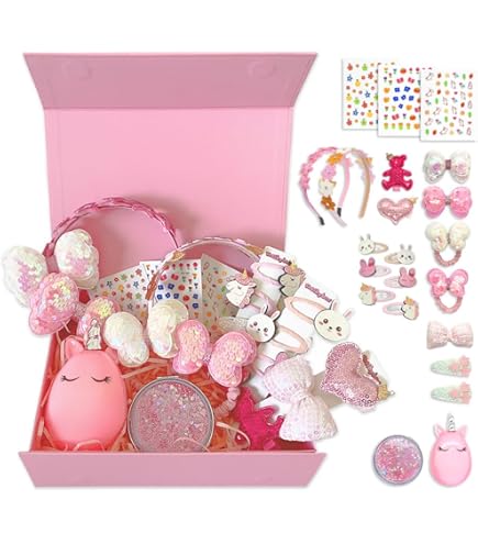 Amazon.com : Pink Hair Clip Box Floral Hairpin Birthday Gift For