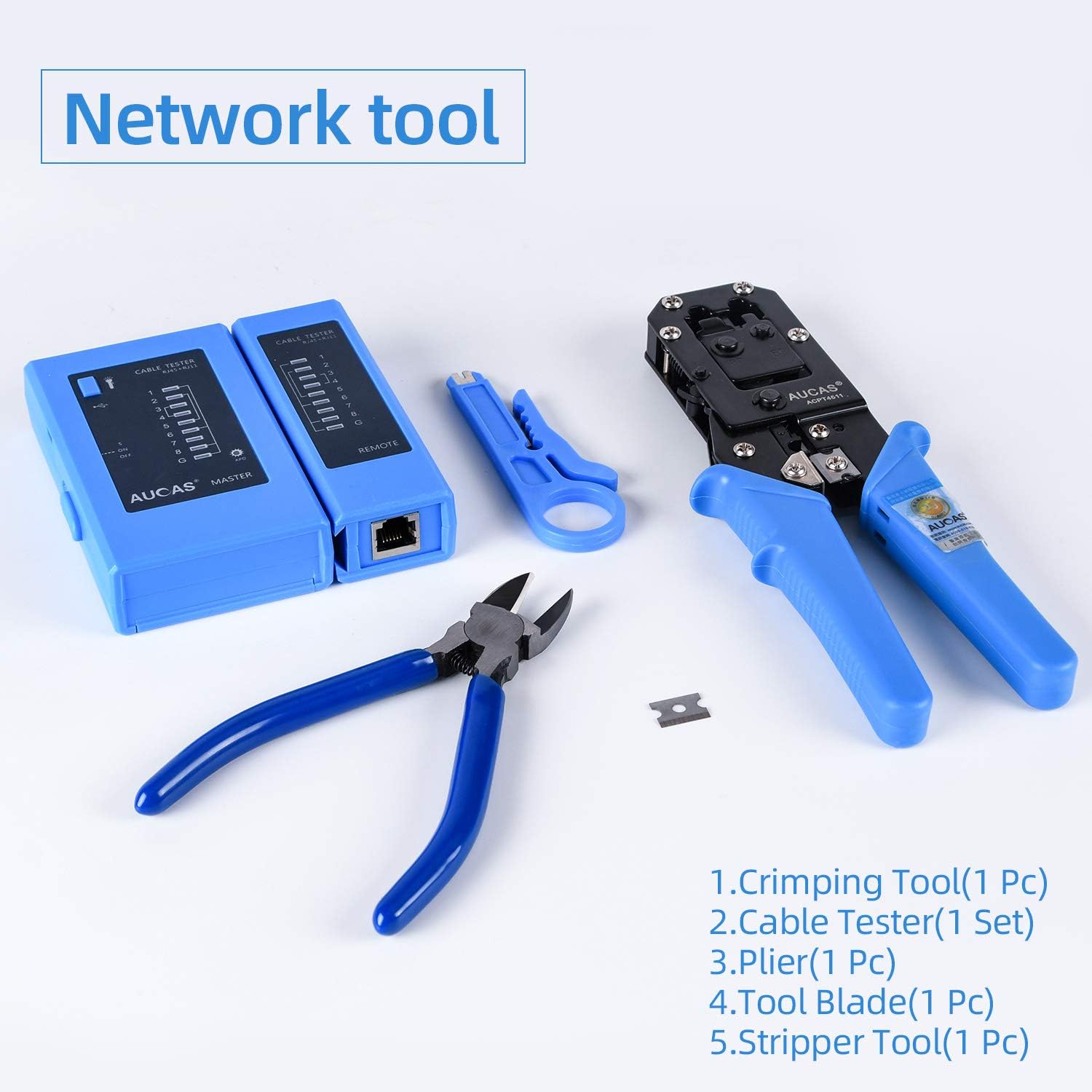 Cable Tool Set Kit RJ11/RJ45 Cable Crimping Cat6/Cat5 Crimper