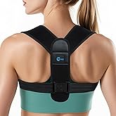 GROKIE Posture Corrector for Women and Men – Adjustable Back Brace for Posture Support, Upper Back, Clavicle and Shoulder Support, Comfortable and Breathable Back Straightener for Pain Relief,Large