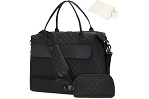 WANDERING NATURE Travel Duffle Bag for Spirit Airlines Personal Item Bag 18x14x8 with Shoe Compartment Carry on Overnight Bag with Toiletry Bag Gym Duffel Bag with Wet Pocket(Patent Pending)