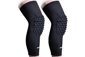 COOLOMG Pair Kids Adult Crashproof Basketball Knee Pads Long Sleeves Leg Support Compression Protective Gears