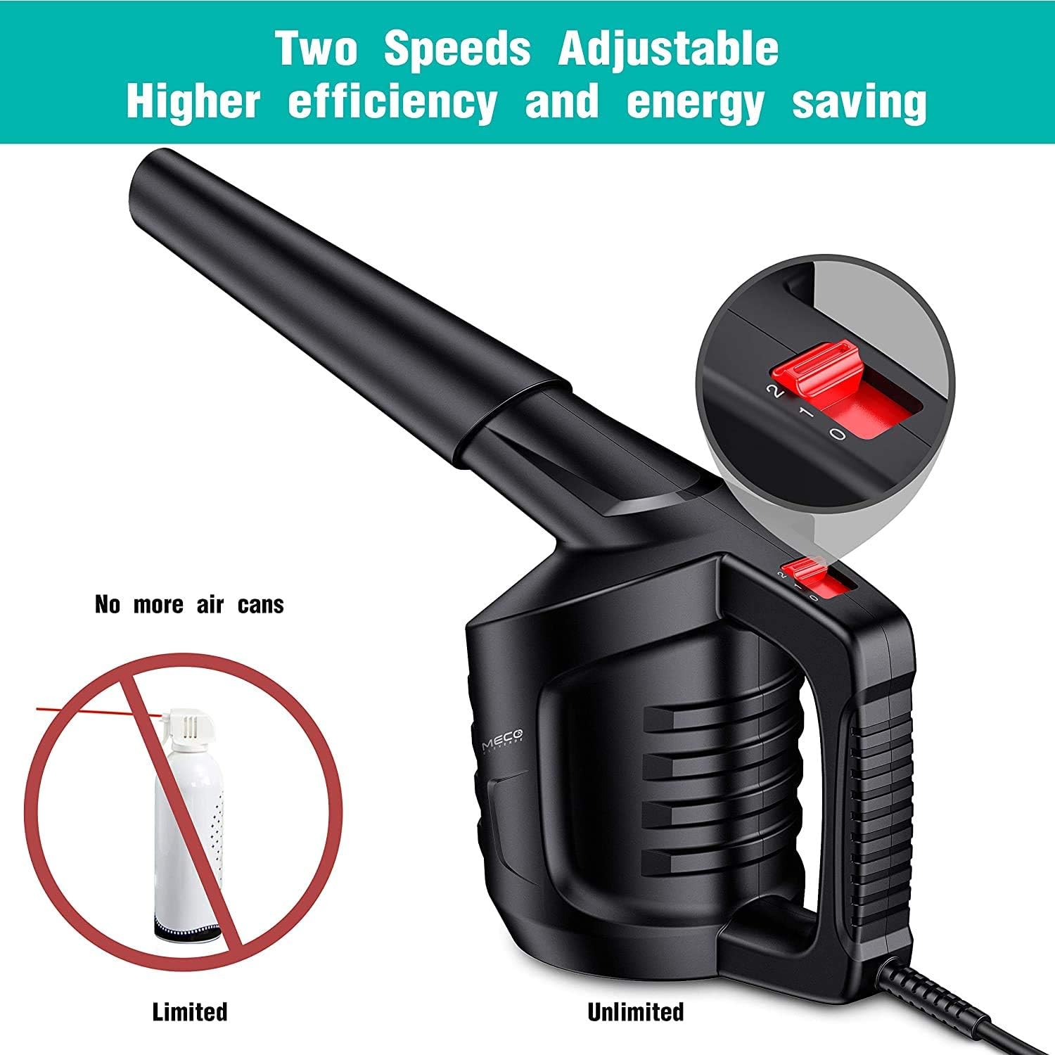 MECO ELEVERDE High-Pressure Electric Air Duster Blower Compressed Air Computer Cleaner Air Pump Air Spray for Cleaning Dust Crumbs - Image 3