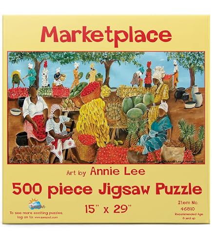 Amazon.com: SunsOut Hattie's Delight 500 Piece Adult Jigsaw Puzzle