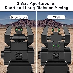 LIGHTWIN Fiber Optic Iron Sights Flip Up A2 Front