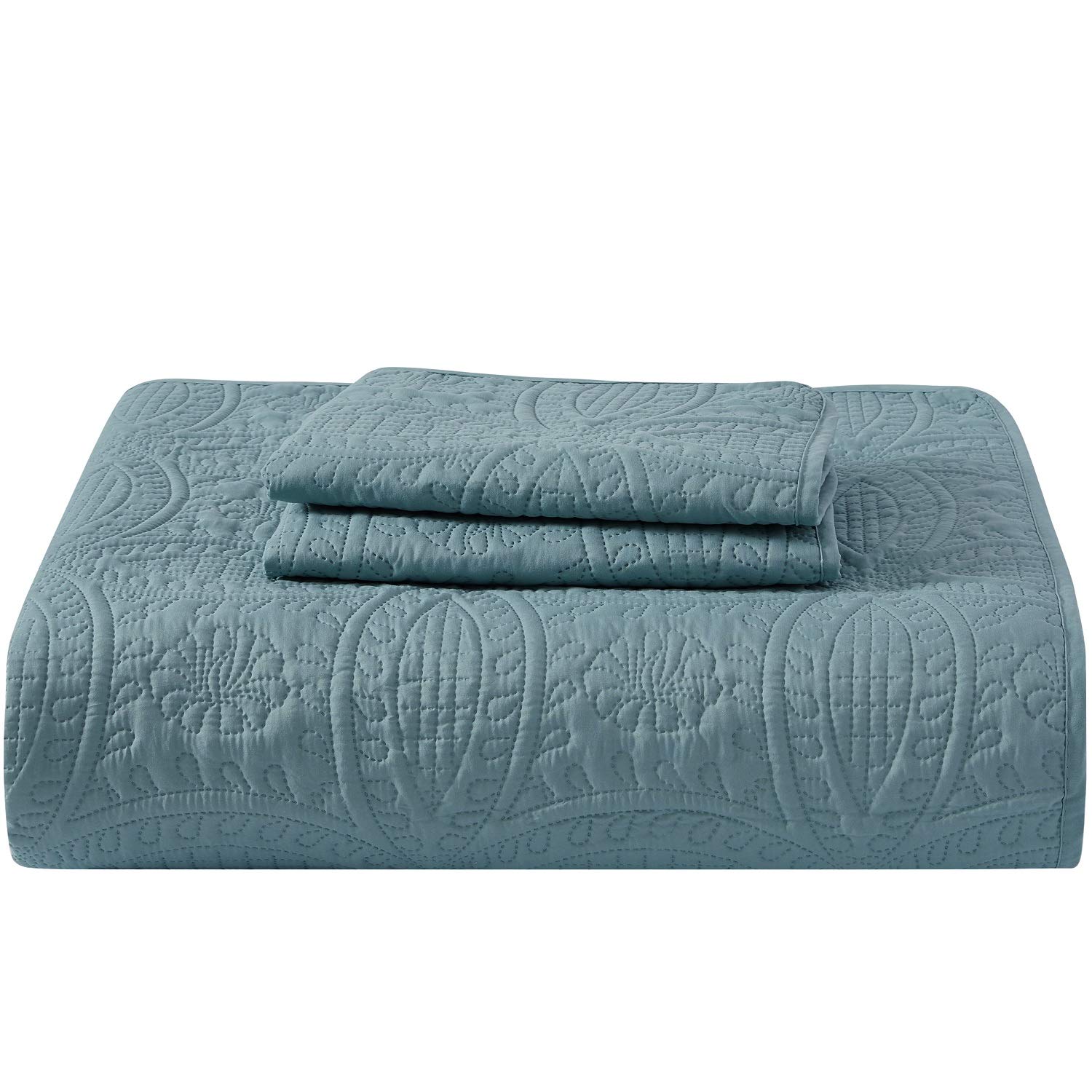 Mellanni Bedspread Coverlet Set SpaBlue Comforter Bedding Cover