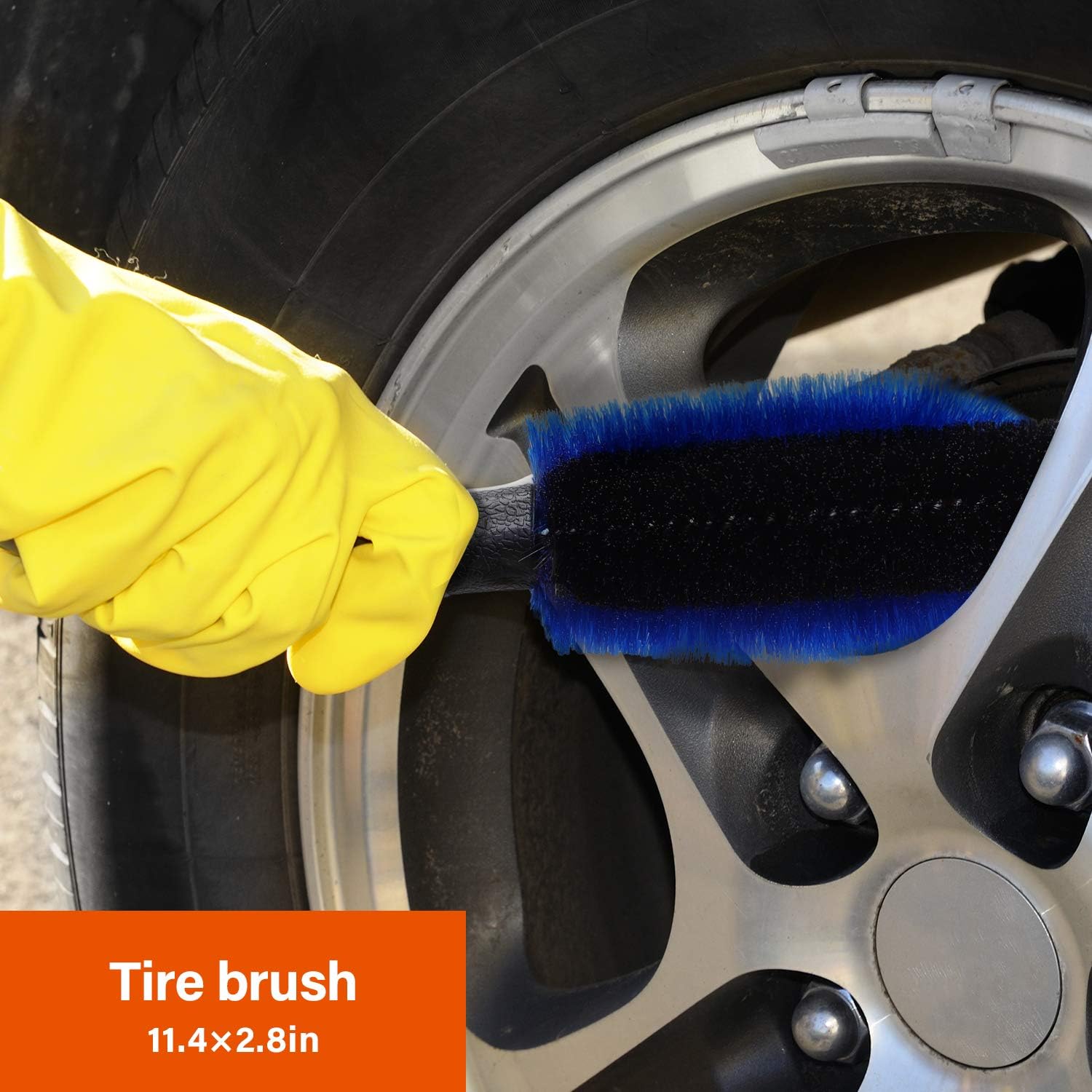 9 Pcs Car Wash Kit Car Cleaning Tools Chenille Wash Mitt Sponge, Microfiber Cloth,Wheel Brush,Squeegee for Interior, Exterior Washing Cleaning Accessories Auto Clean Tools Supply Set with Storage Box: Automotive