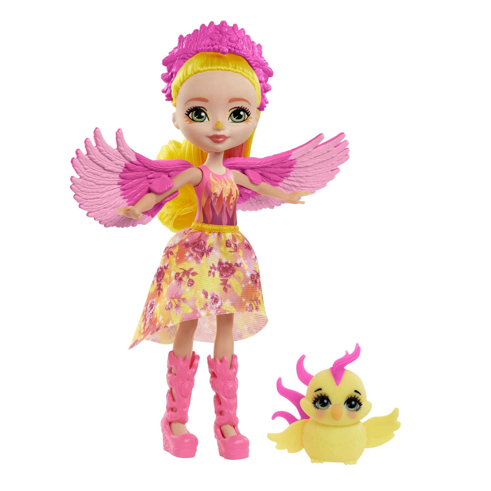 Enchantimals GYJ04 Falon Phoenix Doll, From The Royals Collection With Animal Friend Sunrise, Great Gift For Children From 3 to 8 Years, Dark Purple, 15.2 cm