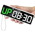REACHER Portable Gym Timer Clock for Home Garage, Countdown/UP, Stopwatch, Workout Interval Timer with Powerful Battery, Strong Magnet, Adjustable Volume, Digital Fitness Crossfit Boxing HIIT