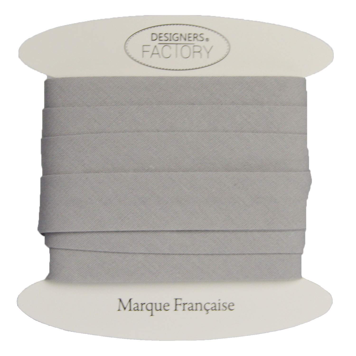 designers-factory Beautiful Quality Plain Cotton Bias Binding - Cotton Bias Binding - available in several colours and two sizes (By 10 meters, Grey)