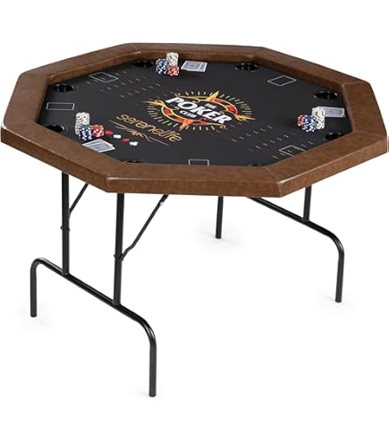 Amazon.com: Casino Poker Table Foldable - 8 Players Octagonal