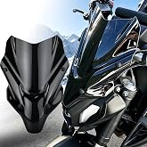 Windshield Visor Shield compatible with Yamaha MT-07 Accessories 2021-2024 | Motorcycle Dark Tinted MT07 Windscreen Windproof Flyscreen Pare-Brise Front Fairing Wind Deflector Mt-07 MT 07 2022 2023