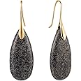 SELOVO Stone Fishhoop Dangle Drop Earrings Statement Earrings Silver Tone