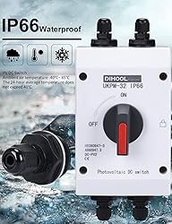 DIHOOL Solar Disconnect Switch,32 Amp DC1200V 4P