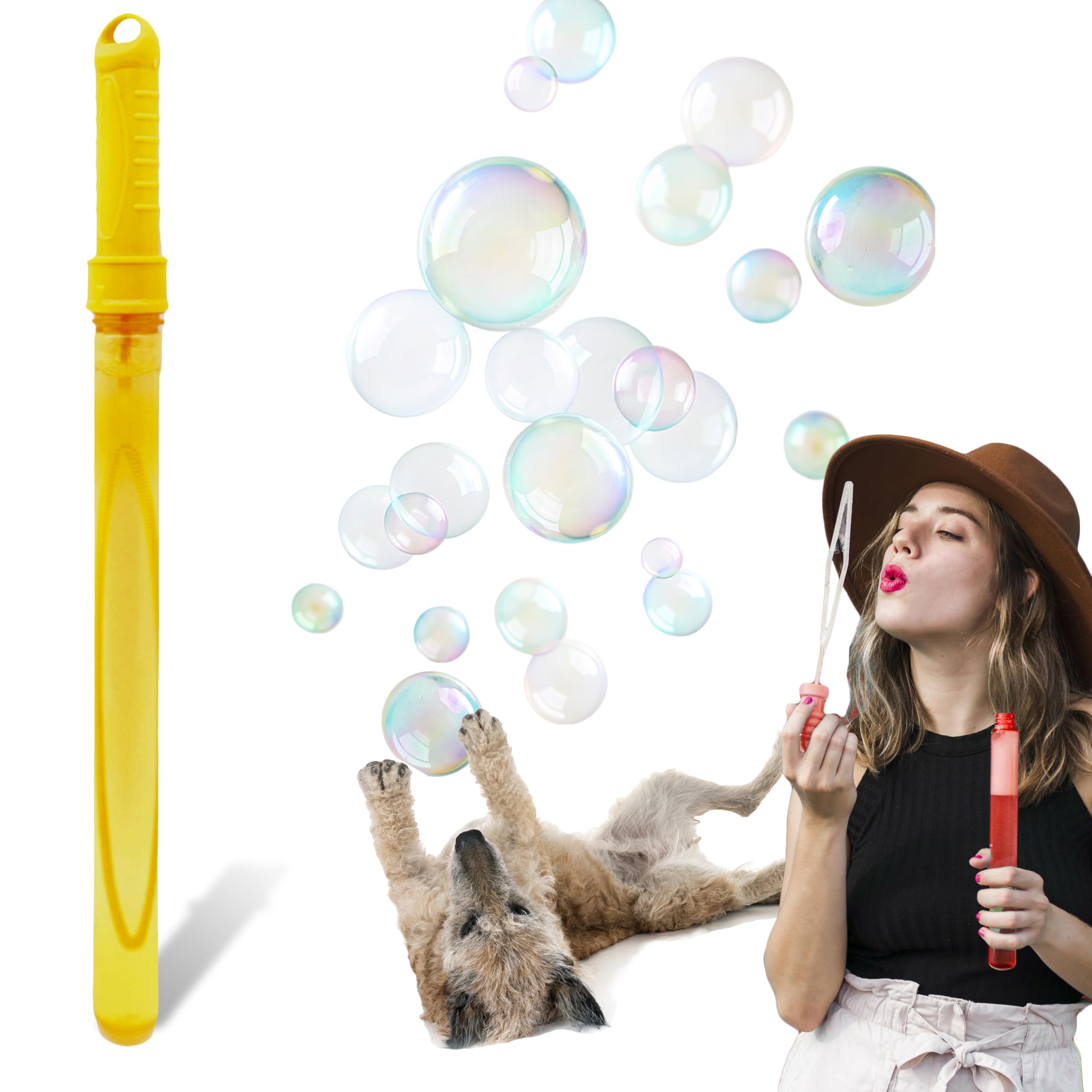 Petopedia 1x Pet Toys for Dog Bubbles BEEF and PEANUT BUTTER Blowing Safe Bubbles for Dogs SCENTED OIL Interactive Dog Toys for Boredom Puppy Toys Large Dogs Stick (120ml (Pack of 1), Peanut Butter)