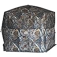 THUNDERBAY Gobbler Lodge 5-Side Hunting Blind, 4 Person Ground Blind for Deer Hunting, 300D Oxford Fabric Deer Blind, JX Hardwood Camo Pattern