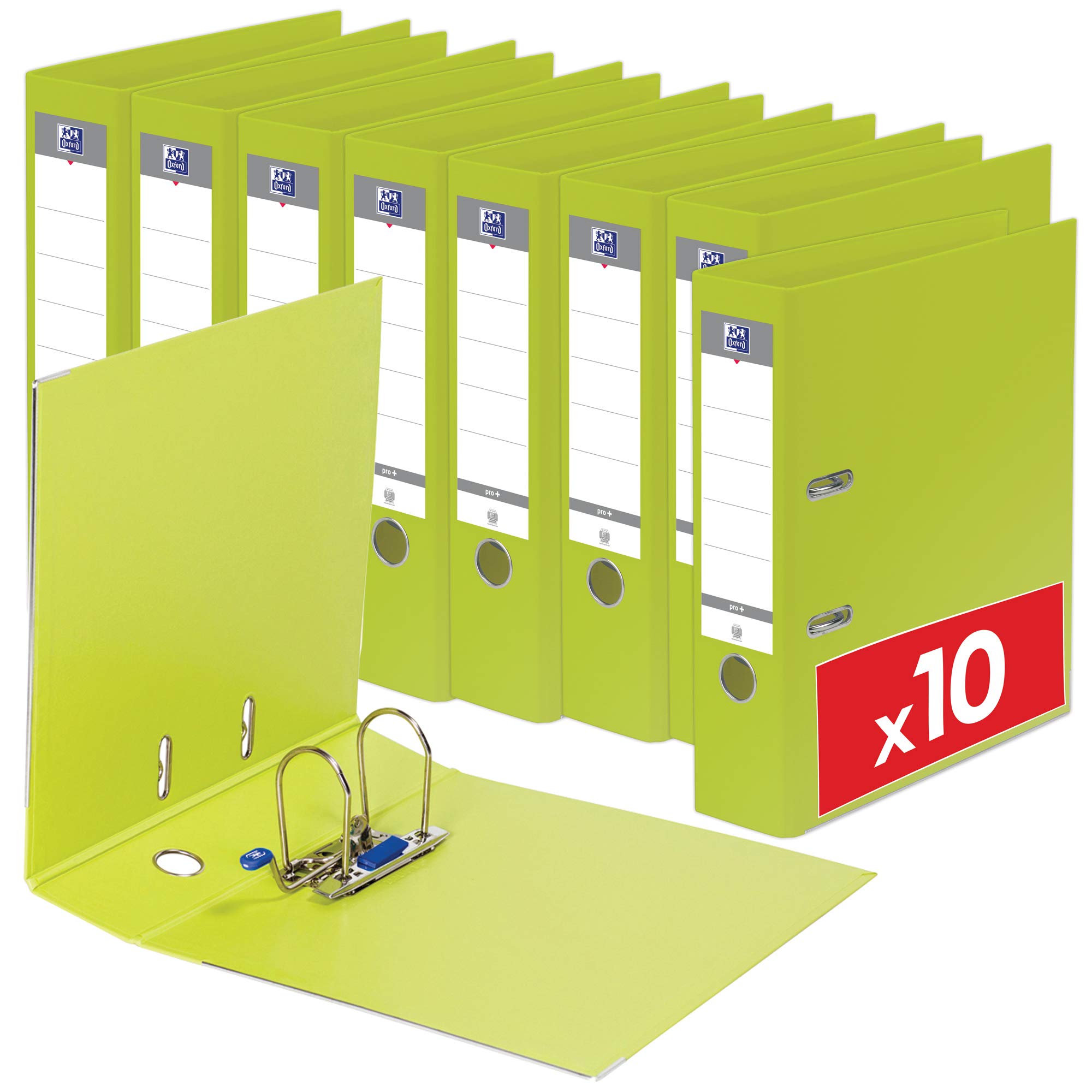 Oxford Smart Pro+ Folder A4 80 mm PP/PP Green Pack of 10
