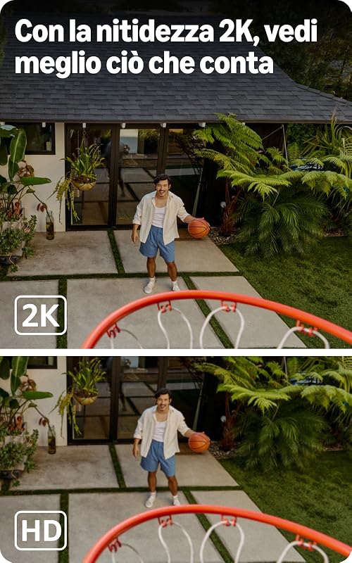 Videocamera esterna 2K+ Blink (ultimo modello) —videocamera di sicurezza smart senza fili, risoluzione video 2K, modulo di sincronizzazione di base non incluso, solo videocamera supplementare, bianco