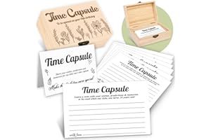 Dwsiplytg Baby Time Capsule Box 1st Birthday, Time Capsule Cards for First Birthday Party Games, 1st Keepsake Gifts for Babies, Baby Shower Party Activities for Guests