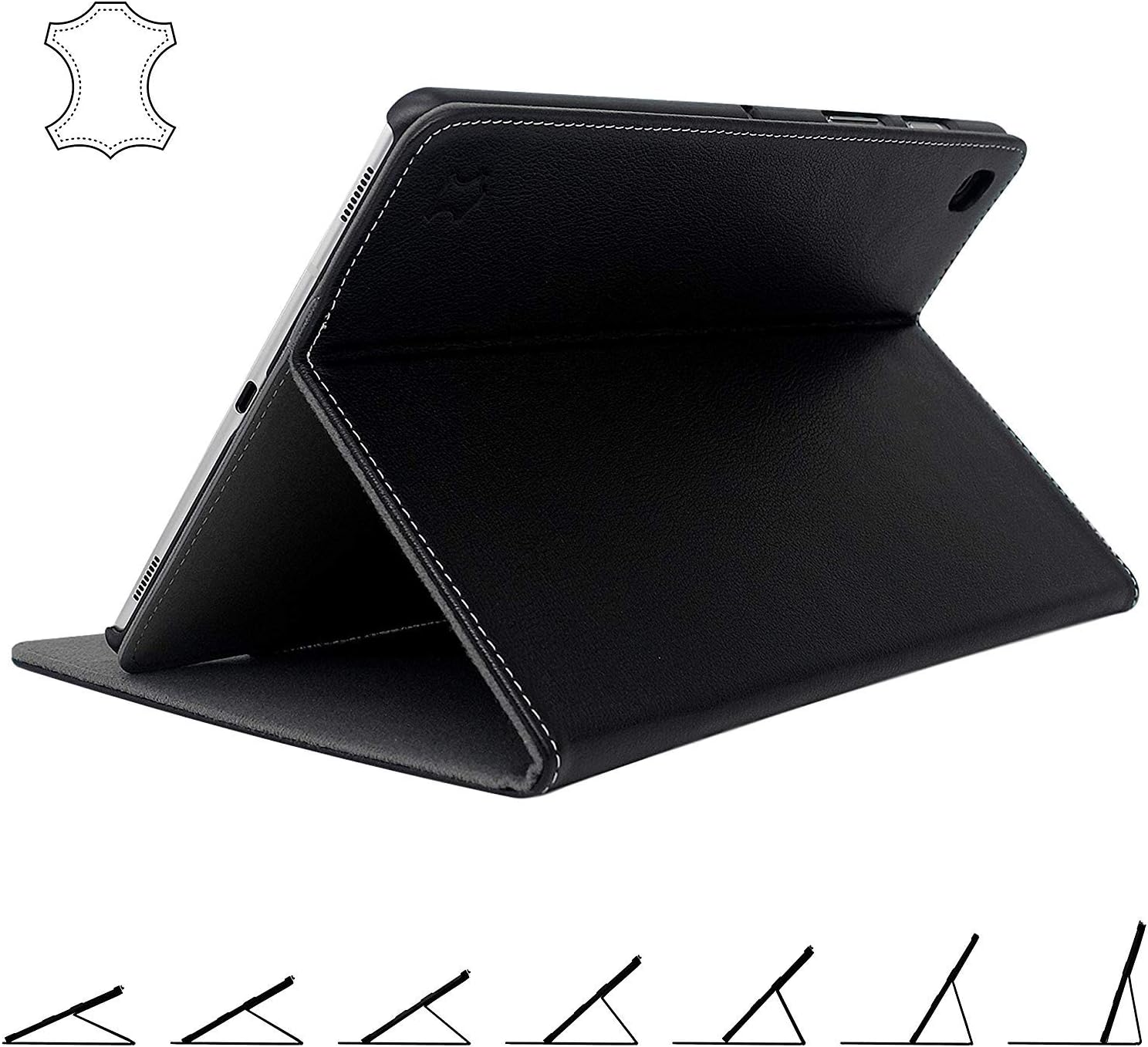 Galaxy Tab S5e Case Genuine Leather - Smart Book Cover with Best Multi-Angle Stand for 2019 Samsung SM-T720 & T725 10.5-inch