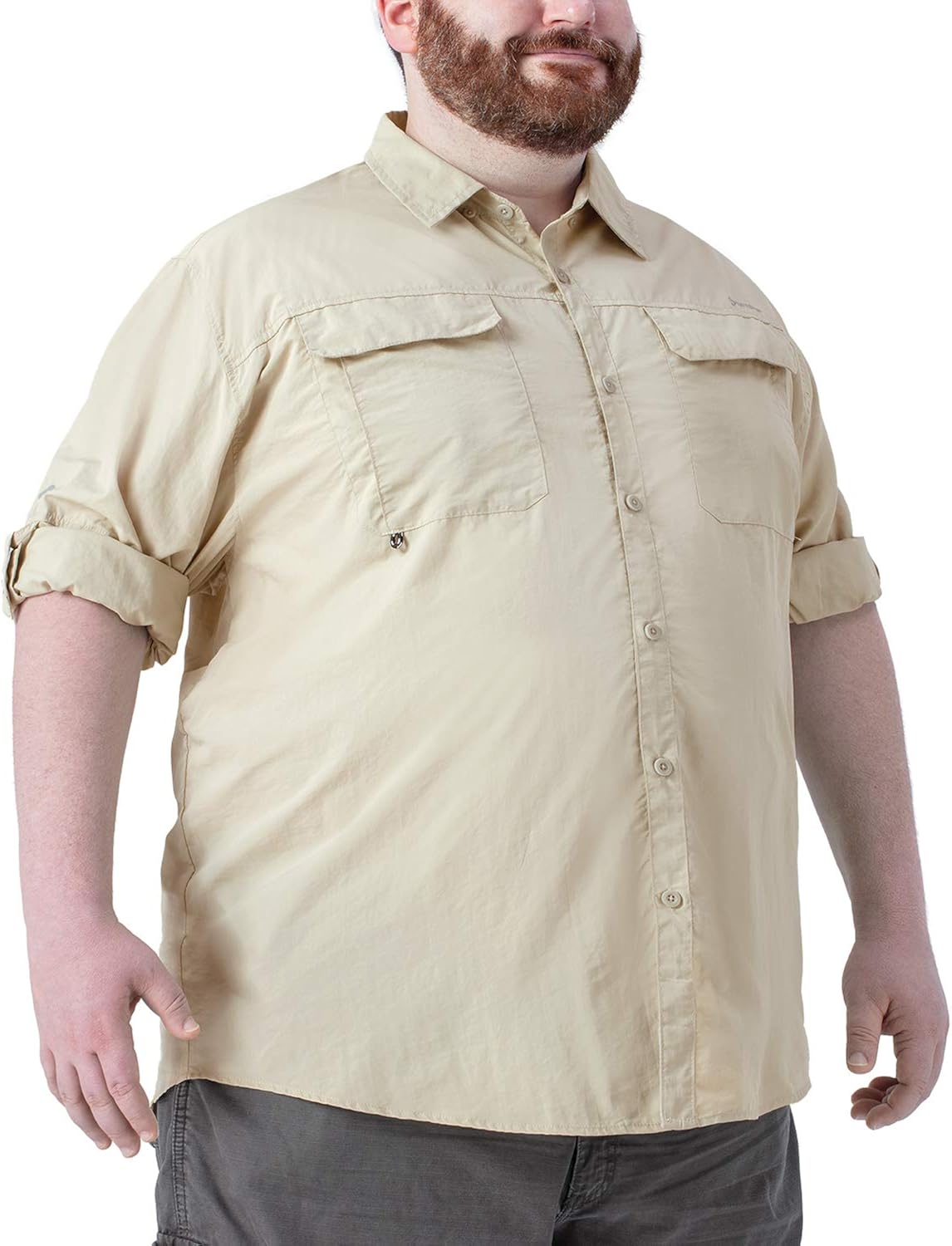 Naviskin Men's Plus Size UPF 50+ Sun Protection Long Sleeve Quick Drying Outdoor Shirt Big & Tall XL-4XL: Clothing