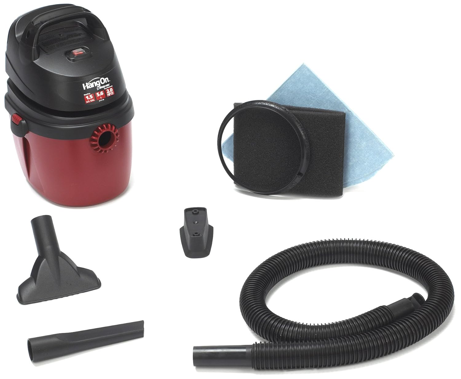 Shop-Vac 2012500 2.0-Peak Horsepower Hang On Wet/Dry Vacuum, 1.5-Gallon
