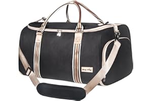 Hap Tim Carry on Garment Bag for Wrinkle-Free Flight, Durable & Stylish Duffle Bag for Women & Men Travel, 2 in 1 Hanging Suitcase Weekender Bag with Water Resistant, Black (GB-2302)