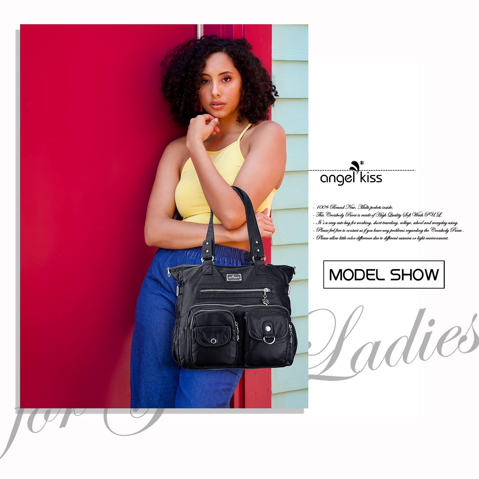 Angel Kiss Angelkiss Purses and Handbag for Women Soft Leather Hobo Bags Satchel Shoulder Bags Ladies Tote Crossbody Bag