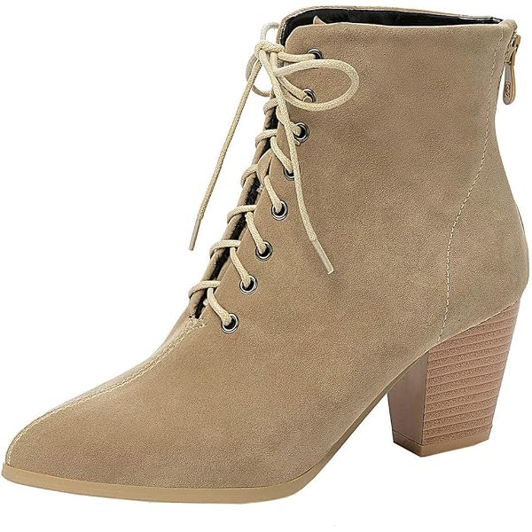 Women's Beaded Ankle Boots – Pointed Toe Kitten Heel Booties With Side Zipper - View #10