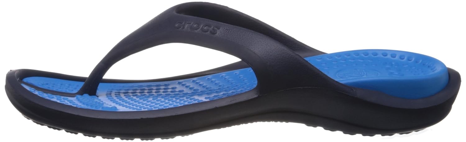 crocs unisex athens ii navy ocean flip flops and house slippers