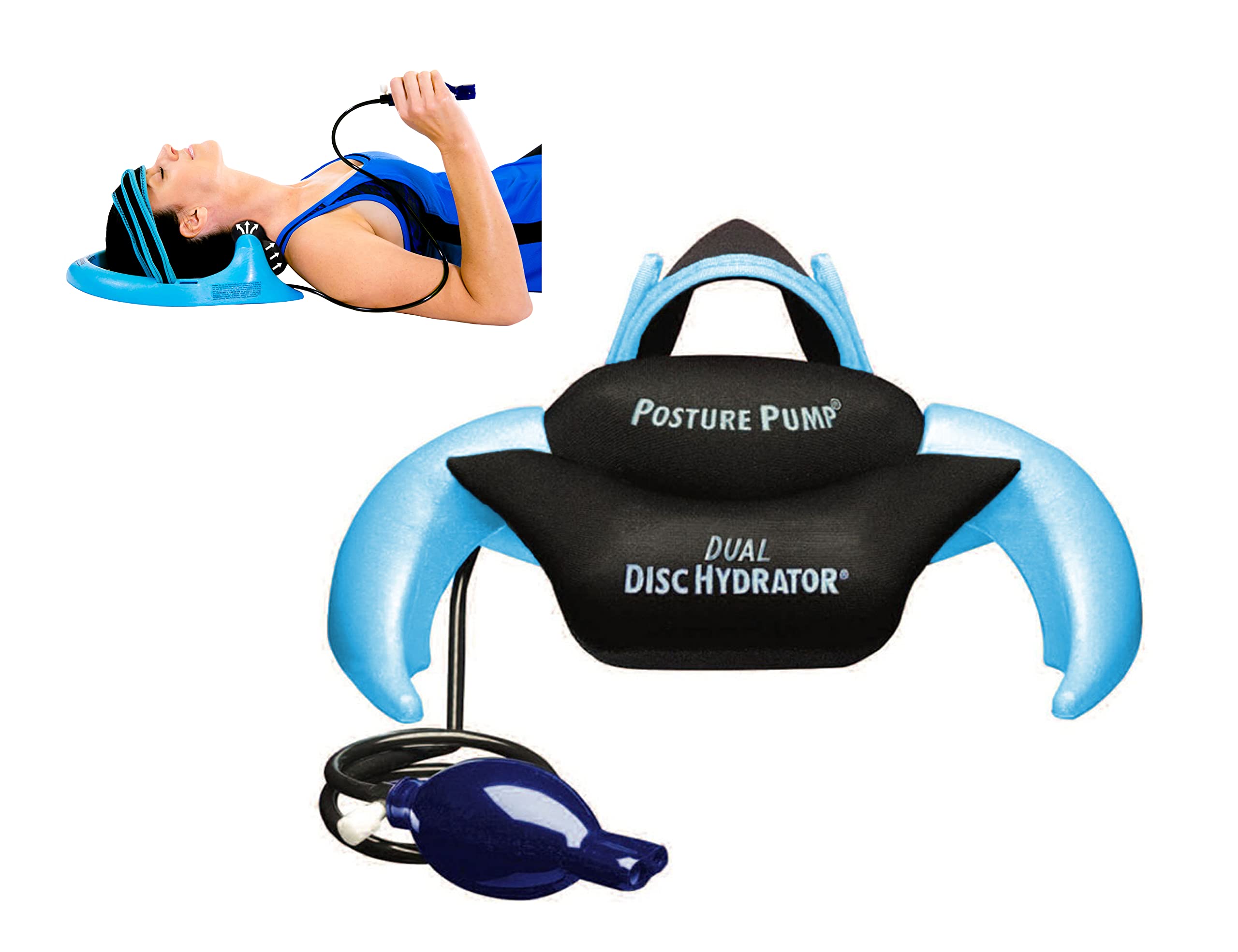 Photo 1 of Posture Pump® Dual Disc Hydrator® Cervical Traction Device Dual Disc Decompression for Neck and Upper Back Great for Most Ages and Conditions Cervical Wellness Therapy Model 1400-D