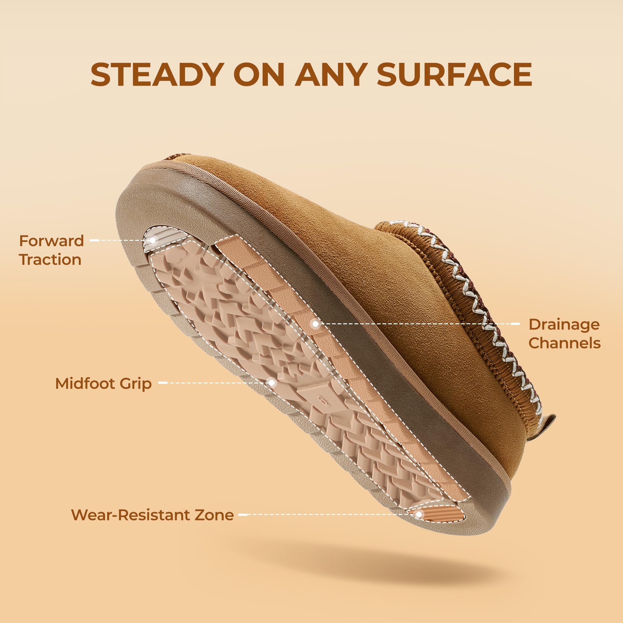 DREAM PAIRS Women's Fuzzy Cozy Slippers Genuine Suede Indoor Outdoor Fluffy Home Comfy Winter Slip On Cute Warm Memory Foam Furry Shoes FuzzyEasy