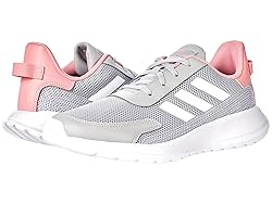 adidas Tensor Running Shoe, Grey/White/Super Pop, 6