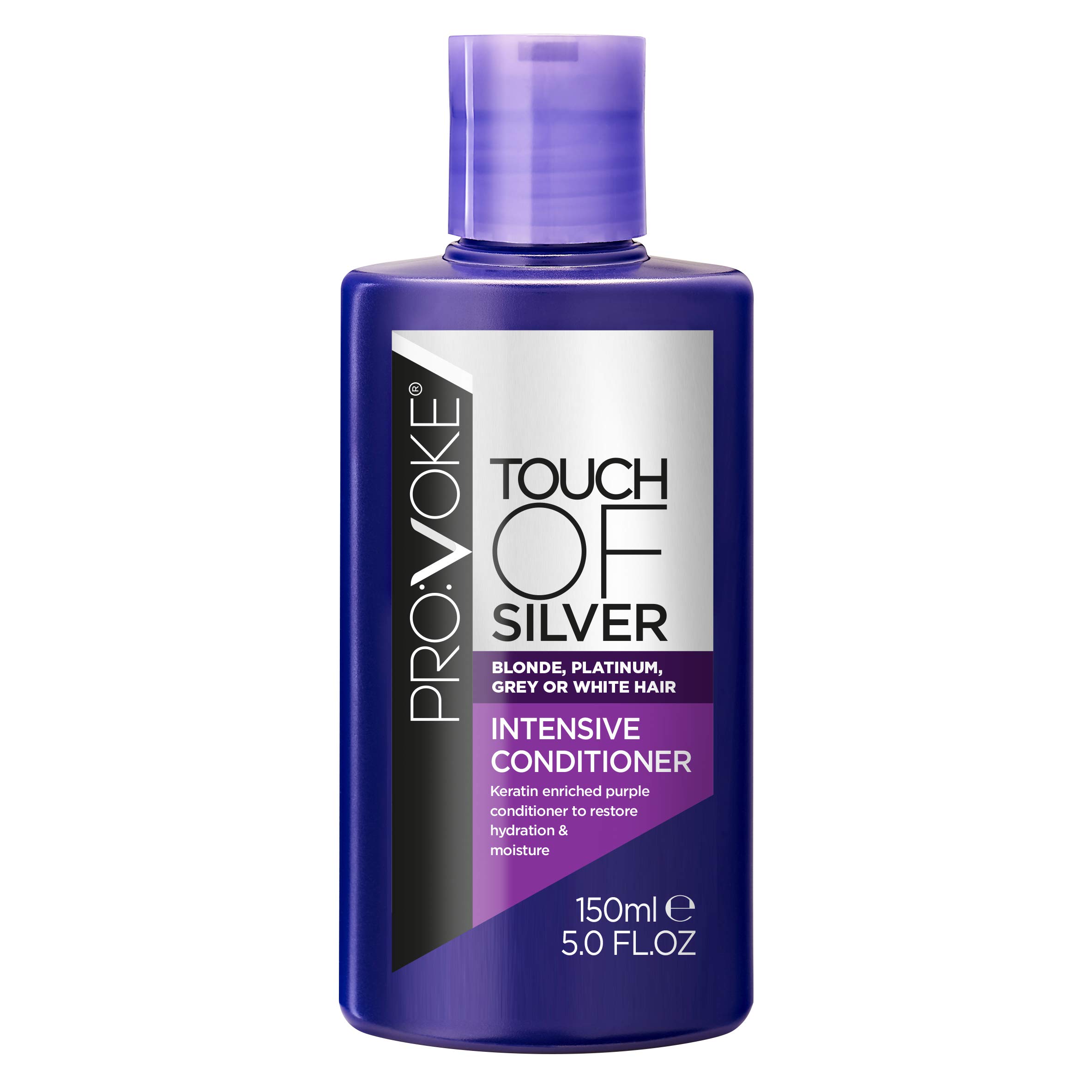 PROVOKE Touch Of Silver Purple Intensive Conditioner 150 ml, Deeply Nourishes Blonde, Platinum, White or Grey Hair In Need of a Hydration Boost