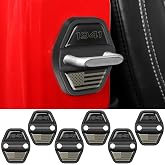 DWKJMYCP 6PCS Door Lock Decoration Cover for 2018-2024 2025 Jeep Wrangler JL JLU 4XE Unlimited Sahara Sports Rubicon 2020-2025 Gladiator JT Accessories Door Latch Guard Cover Black