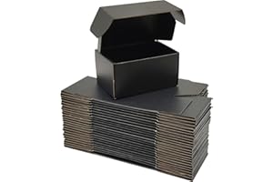 Lmuze Small Black Shipping Boxes for Small Business Pack of 25-6x4x3 inches Cardboard Corrugated Mailer Boxes for Shipping Packaging Craft Gifts Giving Products