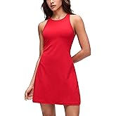 CRZ YOGA Butterluxe Racerback Mini Dress for Women - A Line Crewneck Casual Travel Outfits with Bras No Built-in Shorts