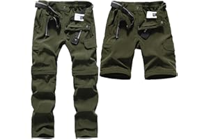 DAFENGEA Kids Hiking Cargo Pants Casual Outdoor Quick Dry Hiking Mountaineering Convertible Trousers