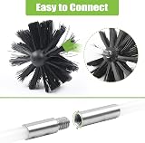 MaxEarn 24Pcs Chimney Cleaning Kit 18 Nylon Rods 4in Brush Head Wood Long Brush view 4