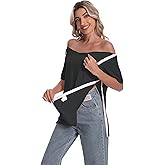 Post Shoulder Surgery Shirt for Women Short Sleeve V Neck Rotator Cuff Broken Arm Recovery Must Haves Clothing Comfy Shirts