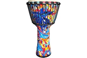 KUYT Djembe Drum 10inch Musical Instruments Hand Drums, Adult African Drums，Musician Gifts (Sea blue)