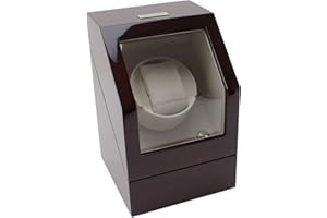Heiden Watch Winder Single Watch Winders - Japanese Motor - AC Adapter Included - Can Run on Batteries - 12 Multiple Settings - Zero Magnetization Automatic Watch Winder for Rolex