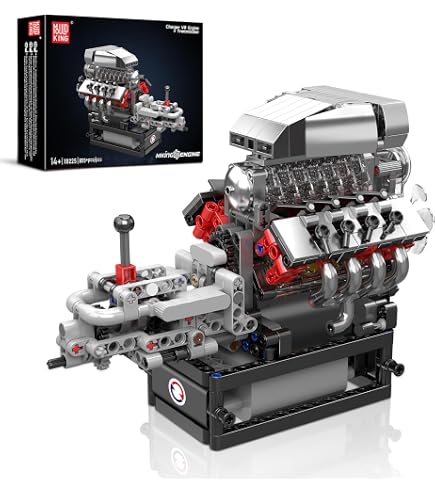 Mould King 10131 MOC Technology W16 Kit de Blocs combinés pour Moteurs V8 serrés avec Blocs de Serrage pour Moteur et boîtier de Batterie, Quatre turbocompresseurs (952 pièces et Plus